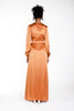 ASTA vegan dress from recycled bottles, available in creme/black/iced blue, custom-fit, Swiss-made.